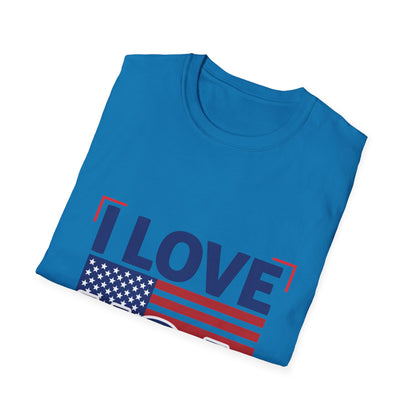 I Love USA T-Shirt — American Flag Patriotic Tee for 4th of July
