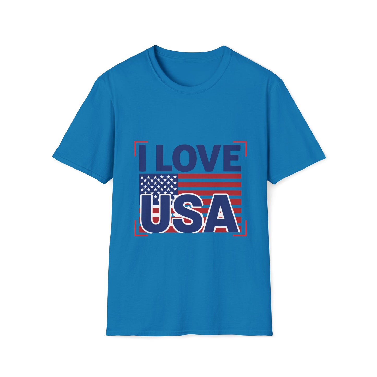 I Love USA T-Shirt — American Flag Patriotic Tee for 4th of July