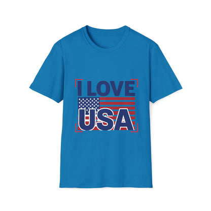 I Love USA T-Shirt — American Flag Patriotic Tee for 4th of July