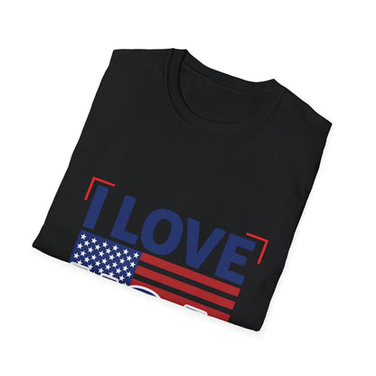 I Love USA T-Shirt — American Flag Patriotic Tee for 4th of July