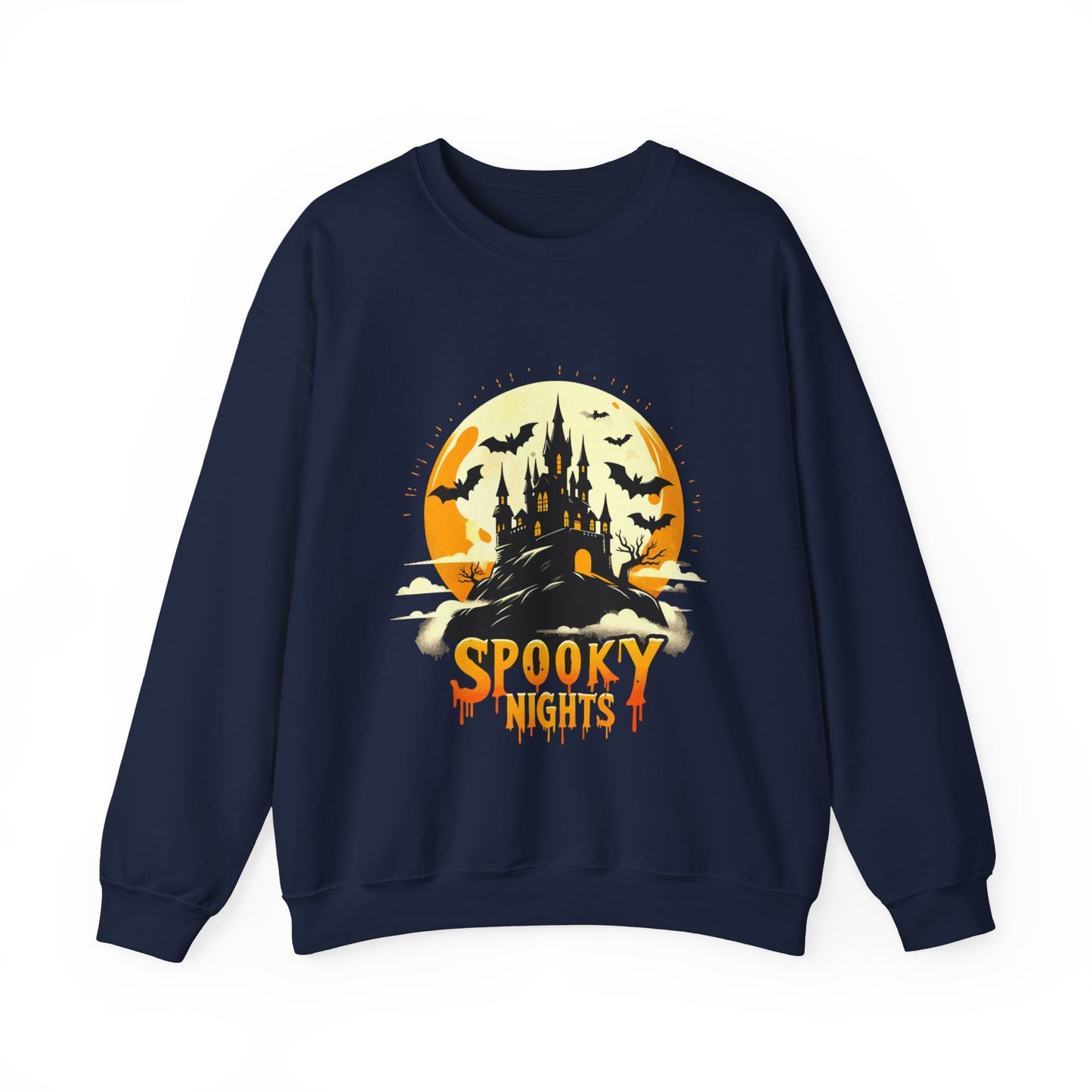 Spooky Nights Sweatshirt — Halloween Haunted Castle Crewneck