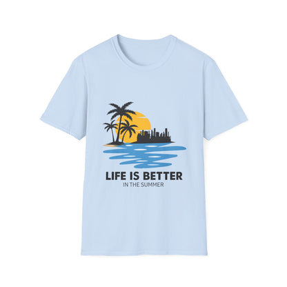 Summer Beach T-Shirt — "Life Is Better in the Summer" Palm Tree Design