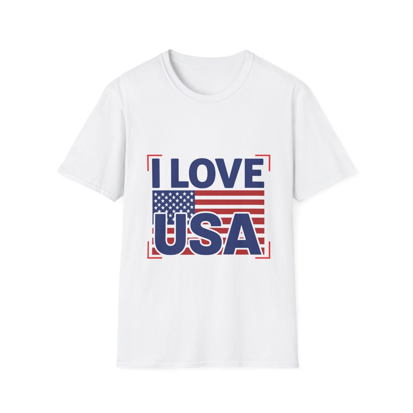 I Love USA T-Shirt — American Flag Patriotic Tee for 4th of July