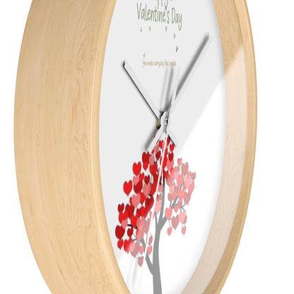 Valentine Heart Tree Wall Clock | Happy Valentine's Day design