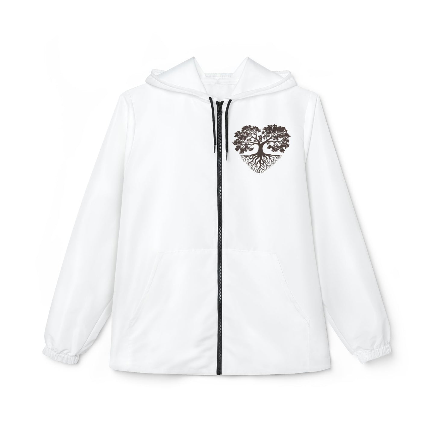 Tree of Life Heart Windbreaker Jacket – Nature-Inspired Lightweight Hoodie
