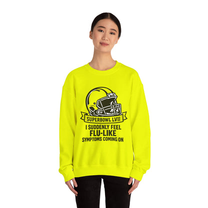 Flu-Like Symptoms Football Helmet Crewneck Sweatshirt | Superbowl LVII Design