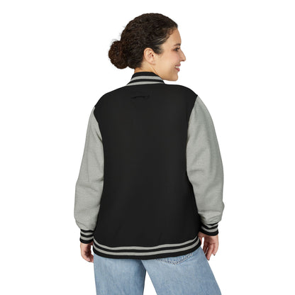 Letterman Jacket — Pink USA Peace Hand Graphic