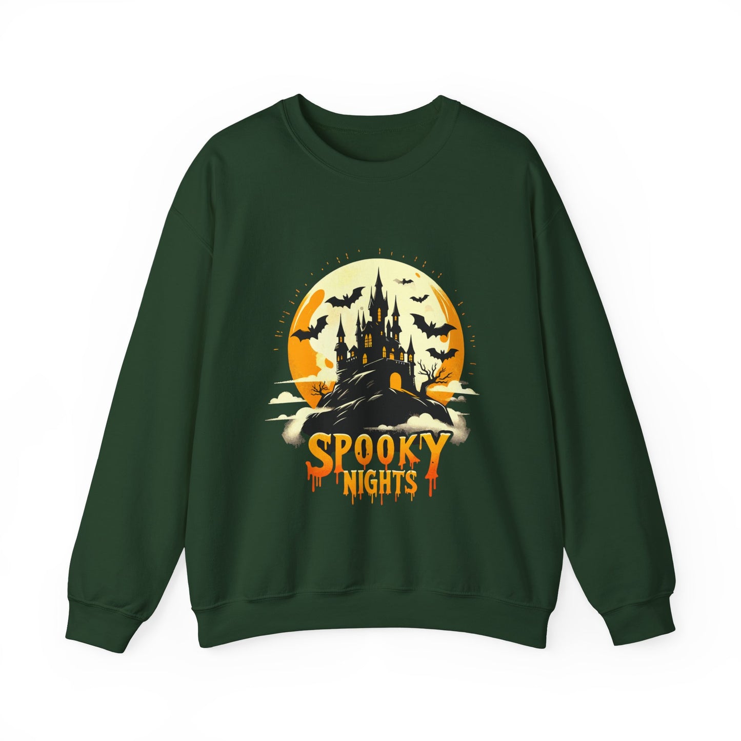 Spooky Nights Sweatshirt — Halloween Haunted Castle Crewneck
