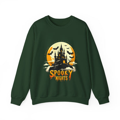 Spooky Nights Sweatshirt — Halloween Haunted Castle Crewneck