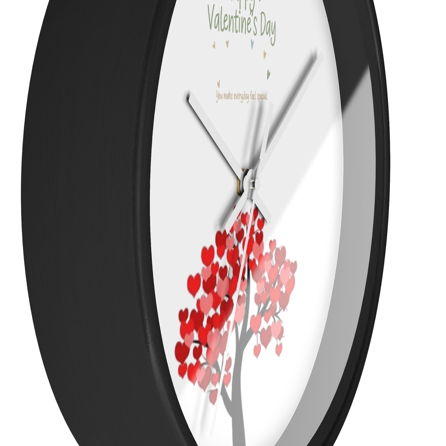 Valentine Heart Tree Wall Clock | Happy Valentine's Day design
