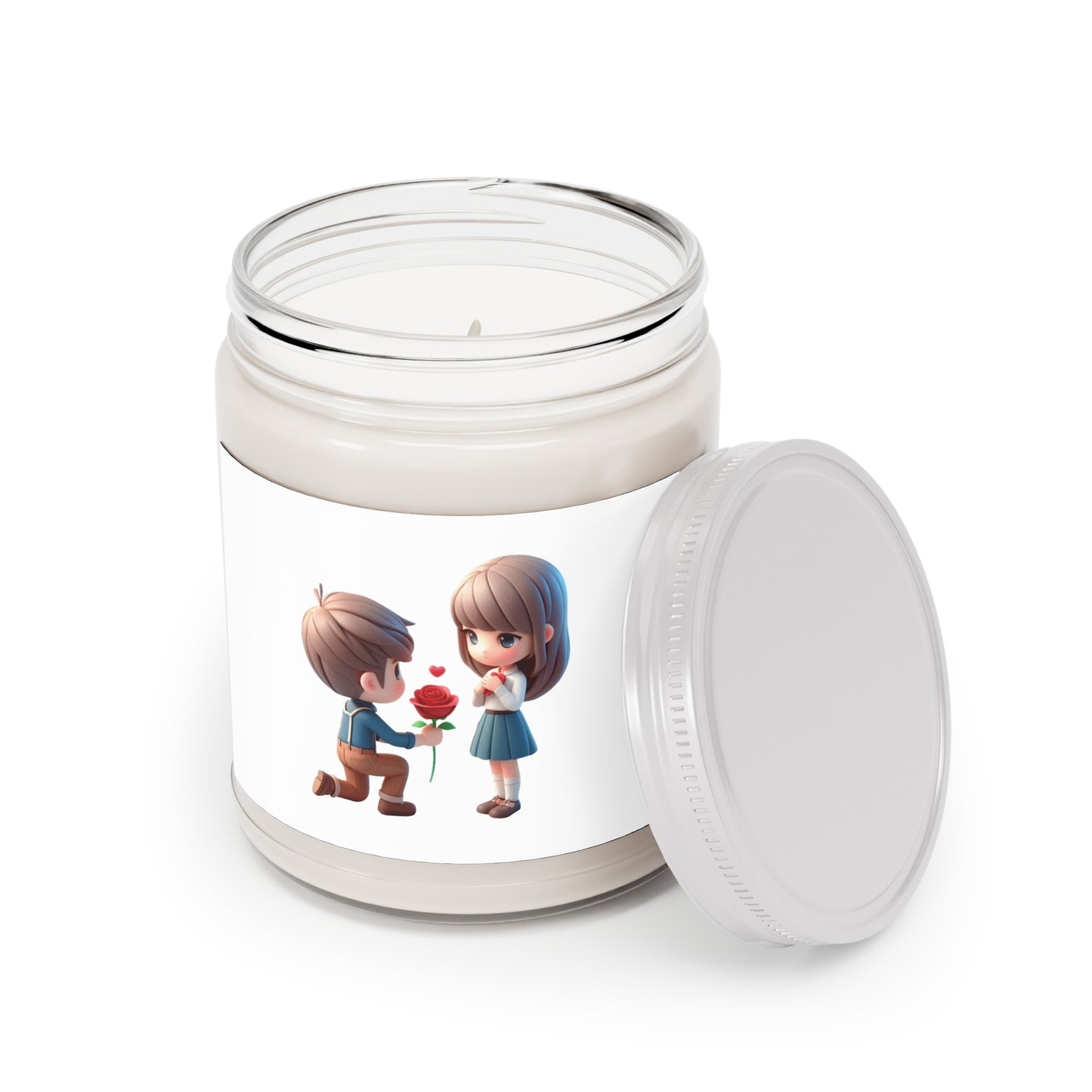 Boy Proposing with Rose Candle