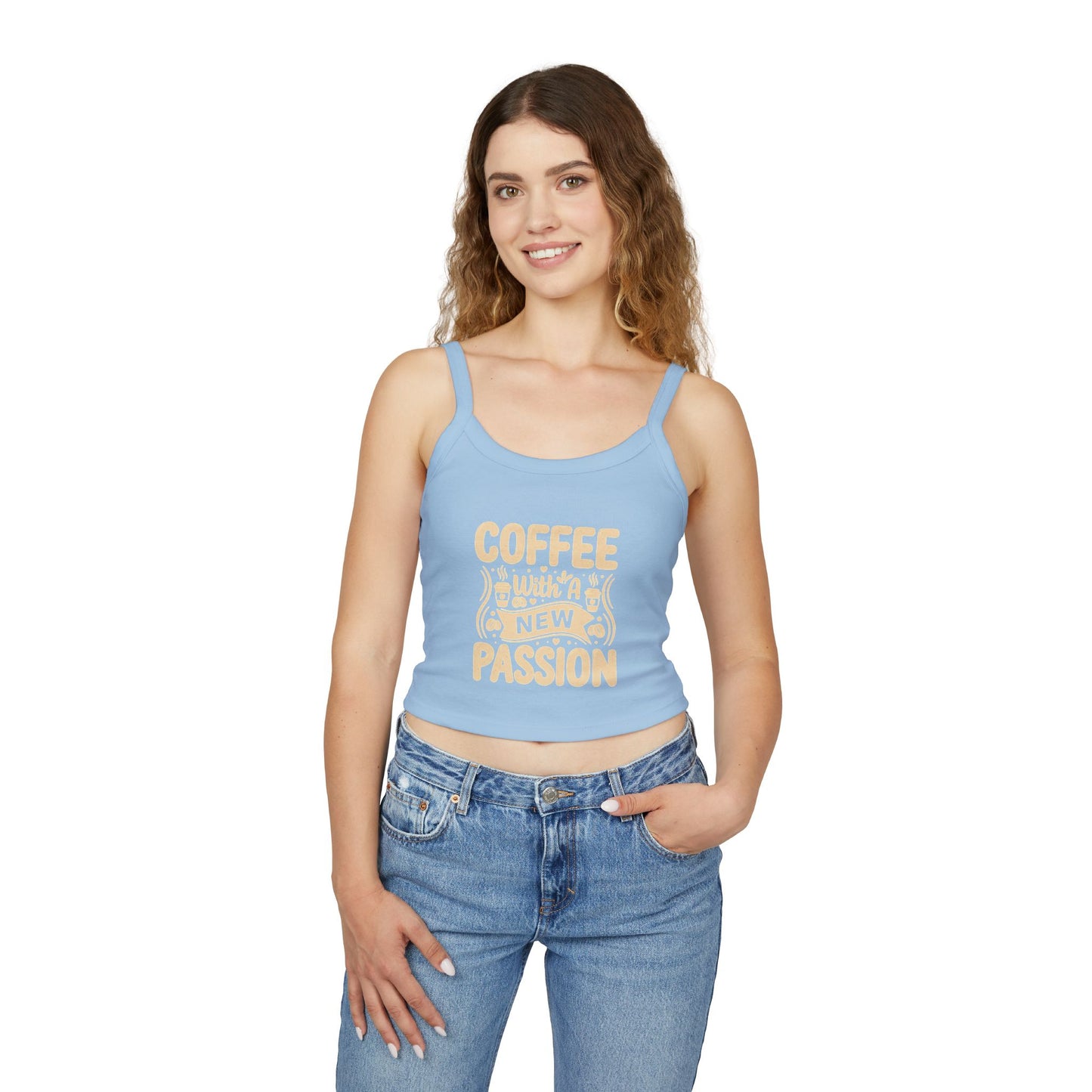 Coffee With A New Passion Spaghetti Strap Tank Top