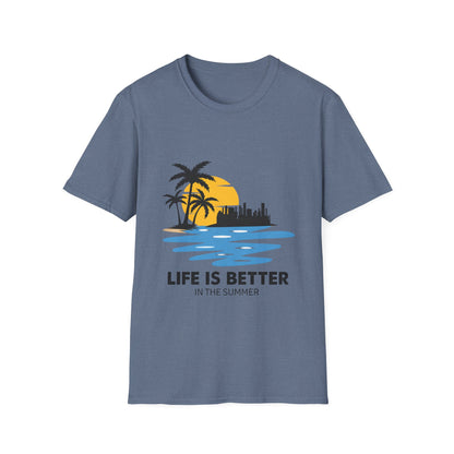 Summer Beach T-Shirt — "Life Is Better in the Summer" Palm Tree Design