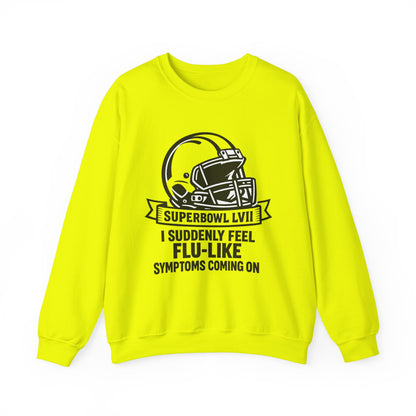Flu-Like Symptoms Football Helmet Crewneck Sweatshirt | Superbowl LVII Design