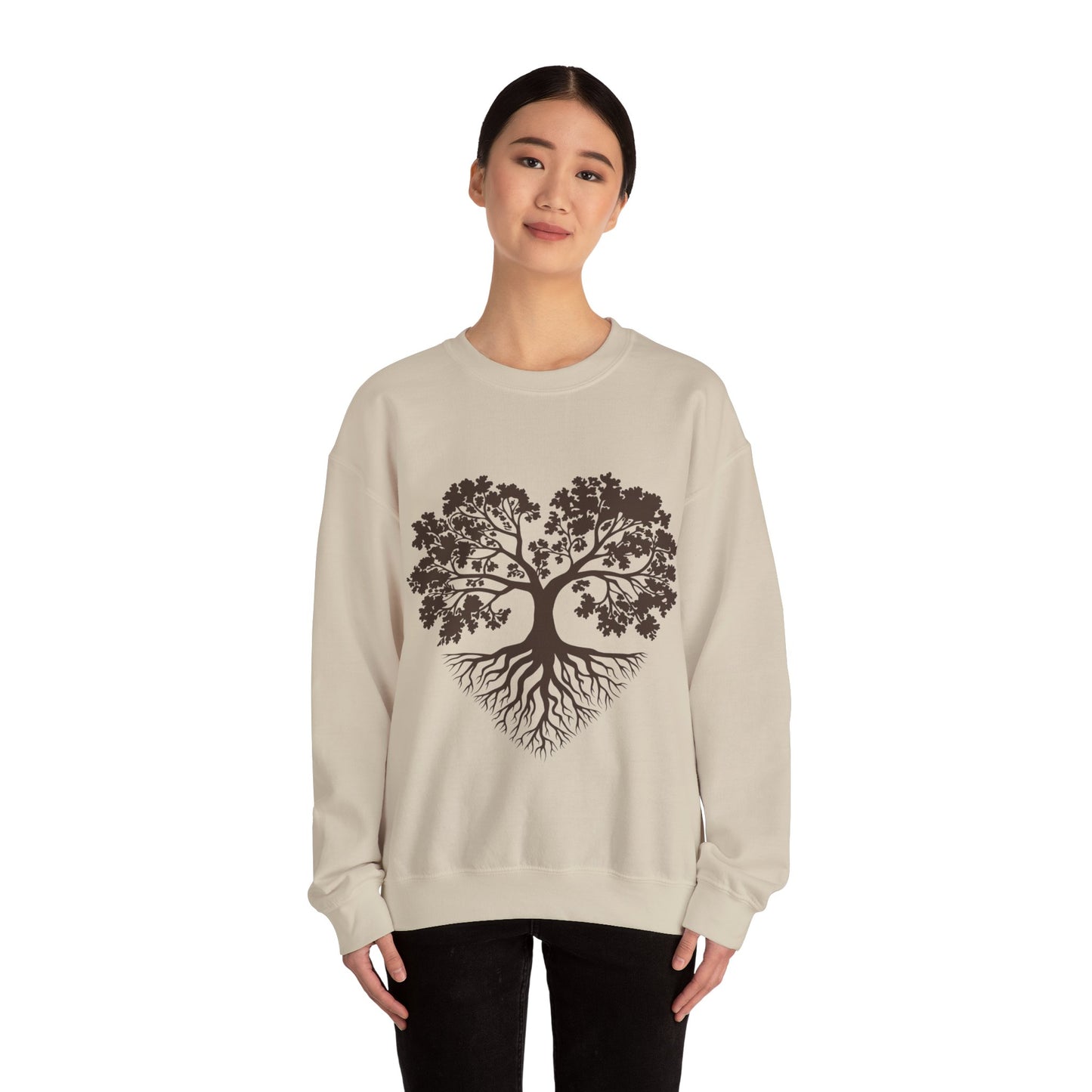 Tree of Life Sweatshirt — Heart-Shaped Roots & Branches Crewneck | Sweat Shirt