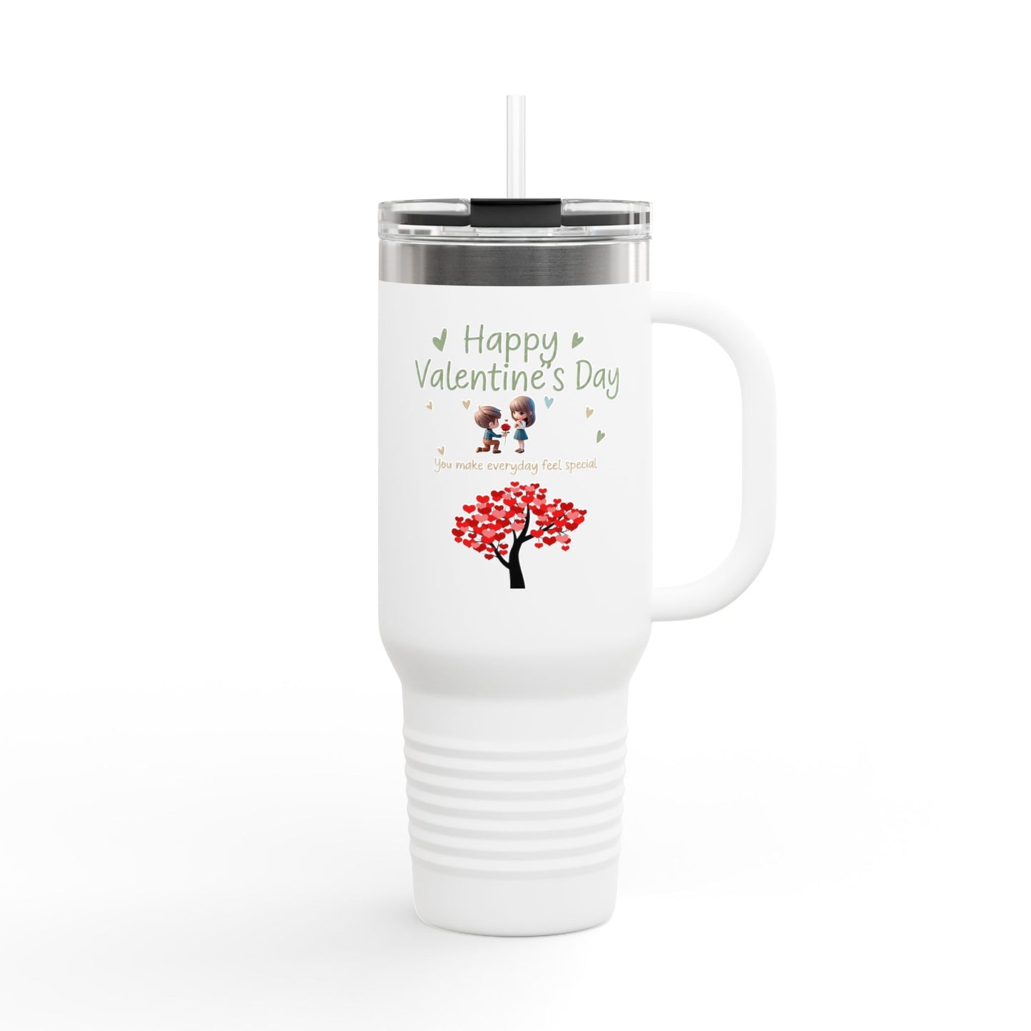 Happy Valentine's Day Travel Mug | 40oz Insulated Tumbler