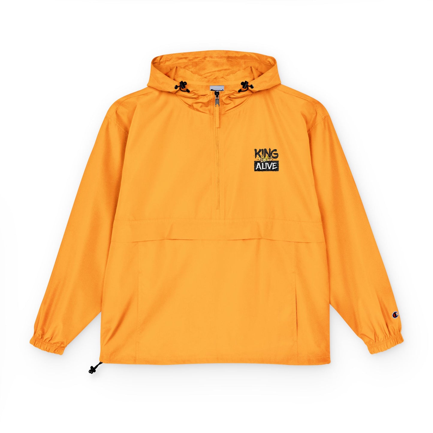 Anorak Jacket — Bright Packable Windbreaker with 'KING' Graphic
