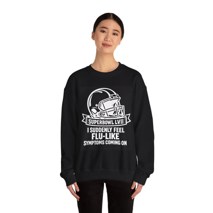 Flu-Like Symptoms Football Helmet Crewneck Sweatshirt | Superbowl LVII Design
