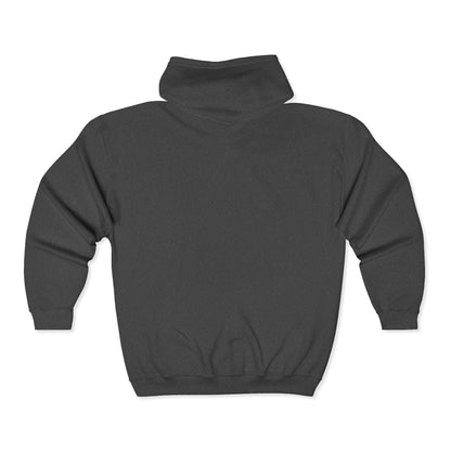 Over Thinking Solves Nothing Zip Hoodie – Graphic Black Full‑Zip Hooded Sweatshirt