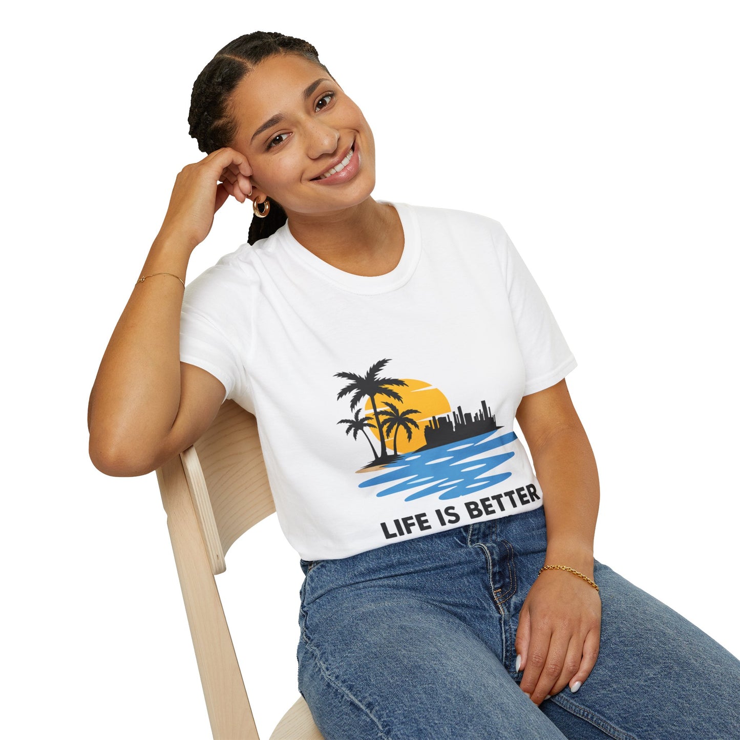 Summer Beach T-Shirt — "Life Is Better in the Summer" Palm Tree Design
