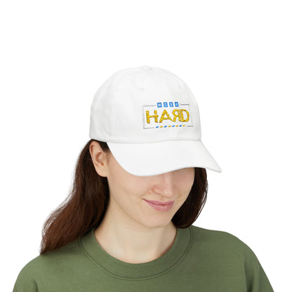 Work Hard Embroidered Dad Cap – Motivational Baseball Hat