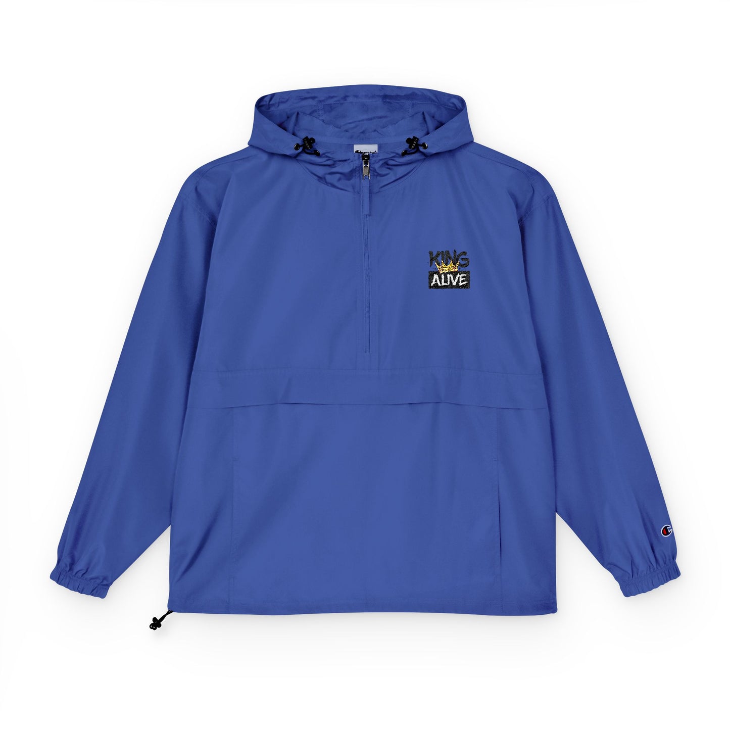 Anorak Jacket — Bright Packable Windbreaker with 'KING' Graphic