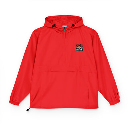 Anorak Jacket — Bright Packable Windbreaker with 'KING' Graphic