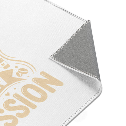Coffee With a New Passion Area Rug — Minimalist Coffee Quote Kitchen Rug