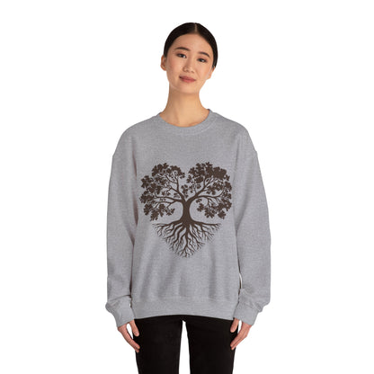 Tree of Life Sweatshirt — Heart-Shaped Roots & Branches Crewneck | Sweat Shirt