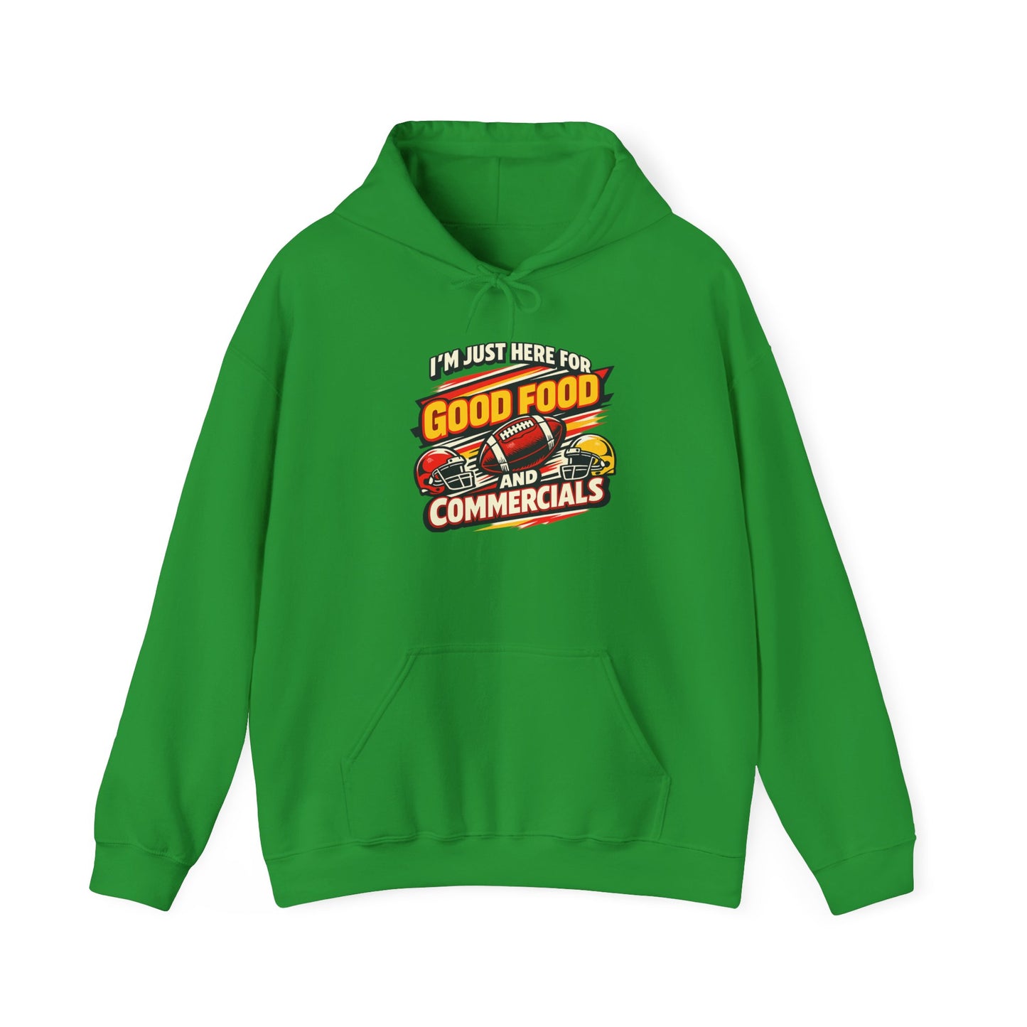 Game Day Vibes Hoodie | I’m Just Here for Good Food and Commercials Hooded Sweatshirt