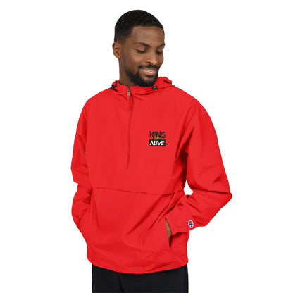 Anorak Jacket — Bright Packable Windbreaker with 'KING' Graphic