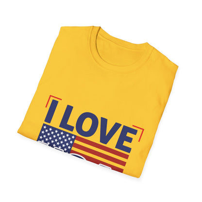 I Love USA T-Shirt — American Flag Patriotic Tee for 4th of July