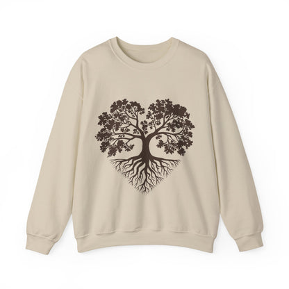 Tree of Life Sweatshirt — Heart-Shaped Roots & Branches Crewneck | Sweat Shirt