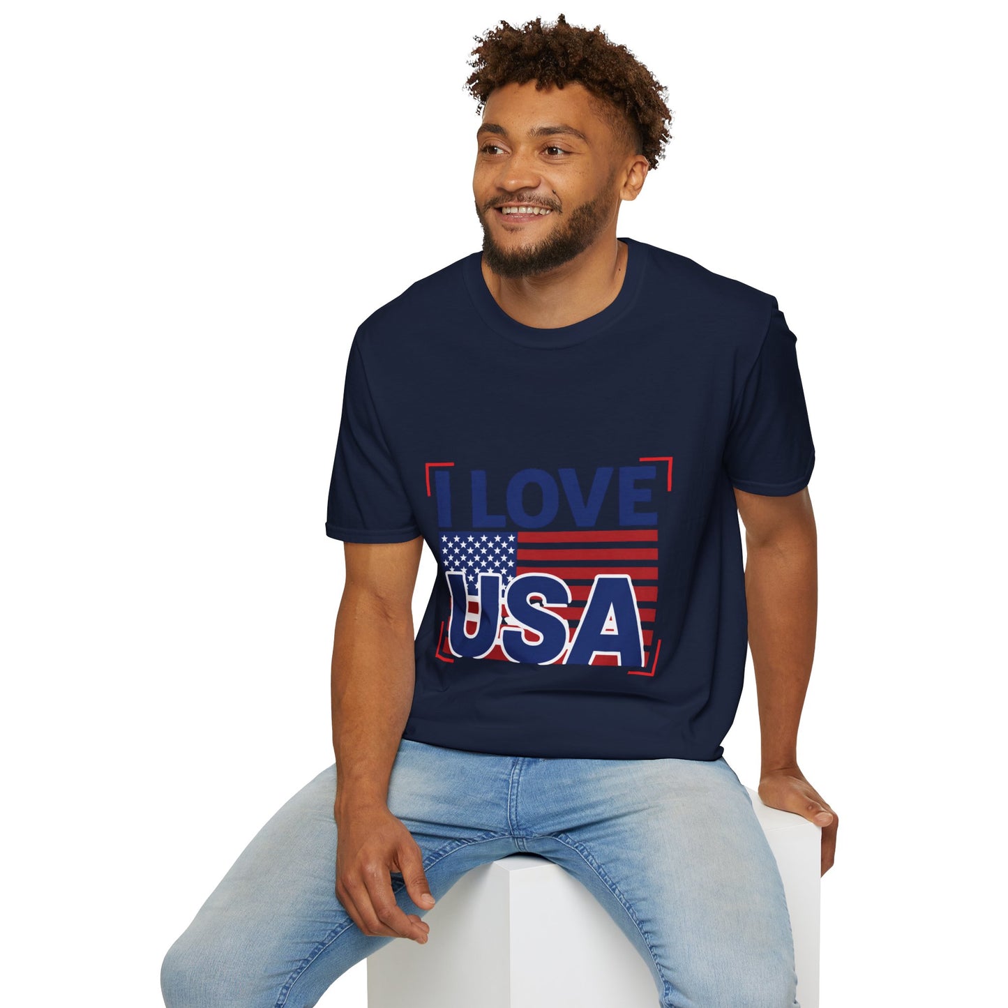 I Love USA T-Shirt — American Flag Patriotic Tee for 4th of July