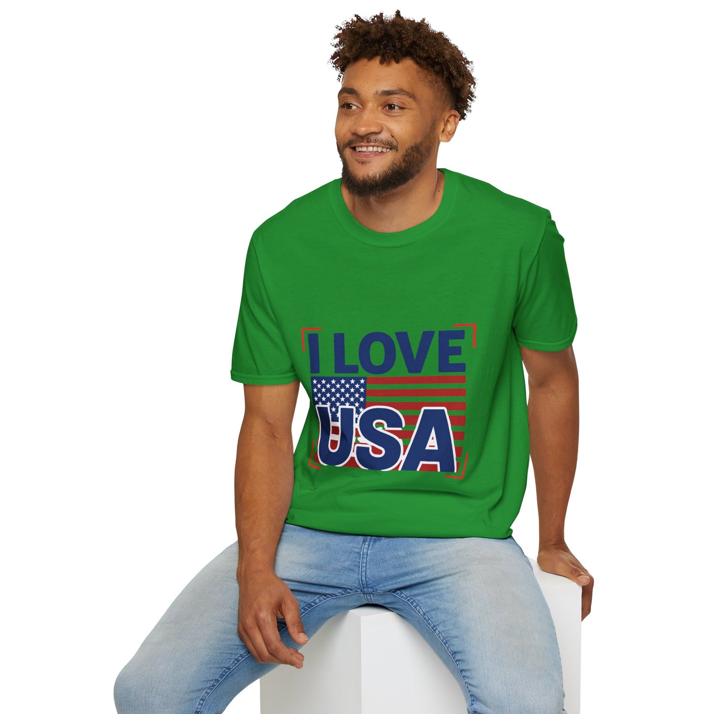 I Love USA T-Shirt — American Flag Patriotic Tee for 4th of July