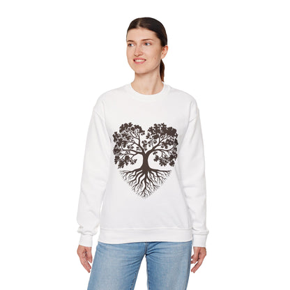 Tree of Life Sweatshirt — Heart-Shaped Roots & Branches Crewneck | Sweat Shirt