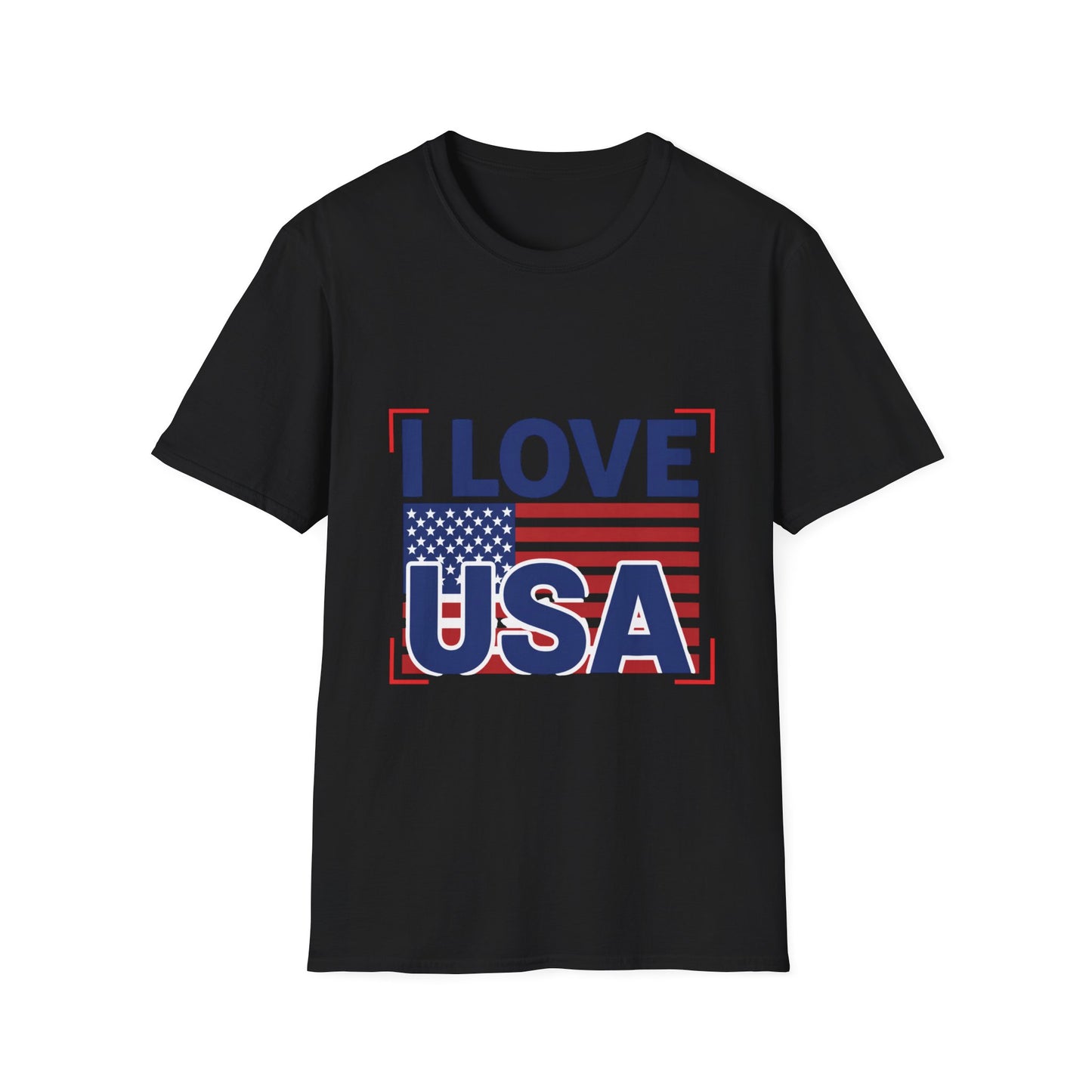 I Love USA T-Shirt — American Flag Patriotic Tee for 4th of July
