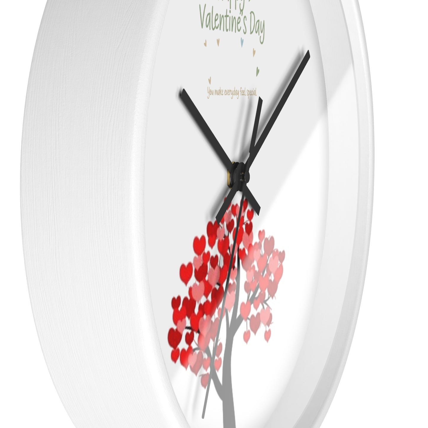 Valentine Heart Tree Wall Clock | Happy Valentine's Day design