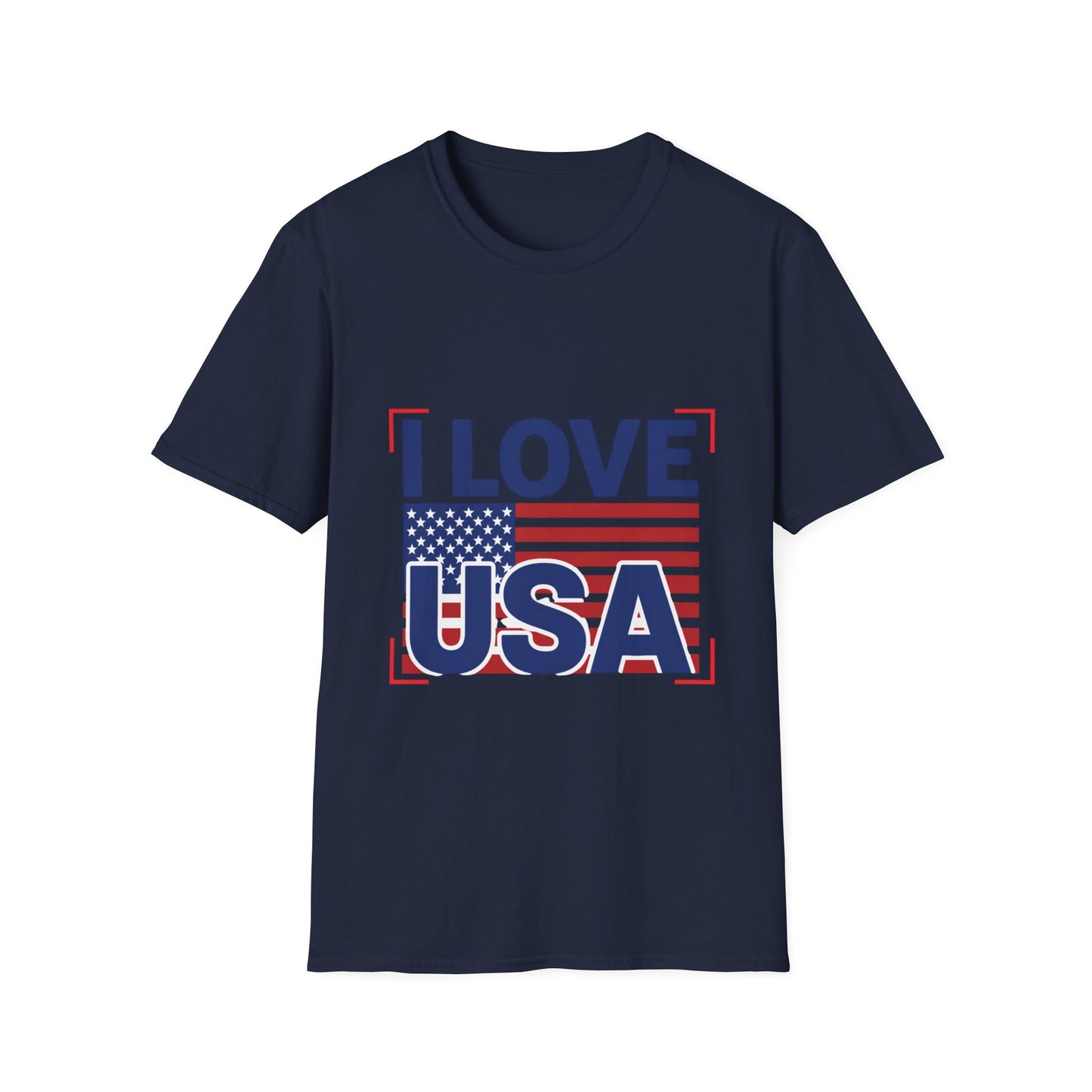 I Love USA T-Shirt — American Flag Patriotic Tee for 4th of July
