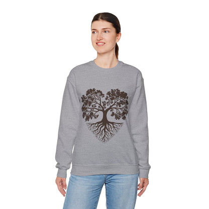 Tree of Life Sweatshirt — Heart-Shaped Roots & Branches Crewneck | Sweat Shirt