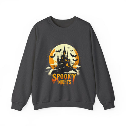 Spooky Nights Sweatshirt — Halloween Haunted Castle Crewneck